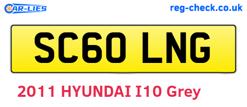 SC60LNG are the vehicle registration plates.