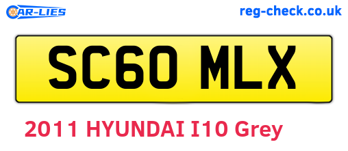 SC60MLX are the vehicle registration plates.