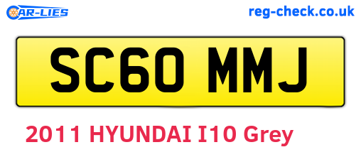 SC60MMJ are the vehicle registration plates.