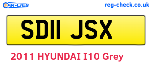 SD11JSX are the vehicle registration plates.