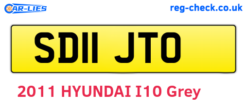 SD11JTO are the vehicle registration plates.