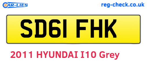 SD61FHK are the vehicle registration plates.