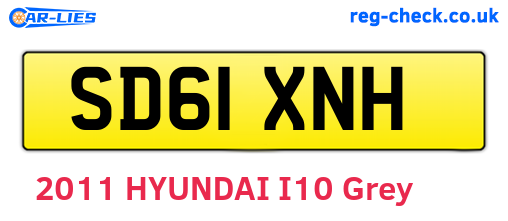 SD61XNH are the vehicle registration plates.