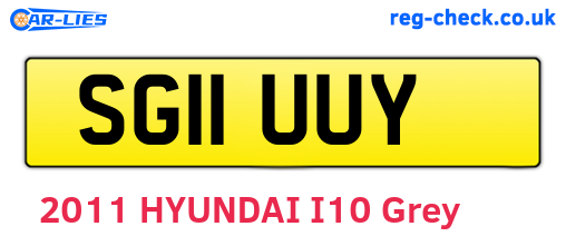 SG11UUY are the vehicle registration plates.