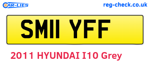 SM11YFF are the vehicle registration plates.