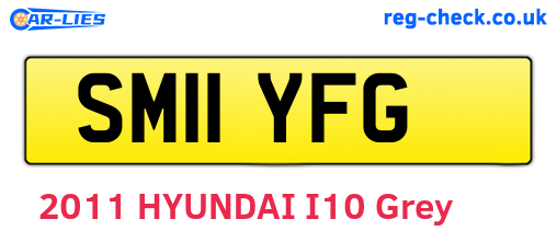 SM11YFG are the vehicle registration plates.