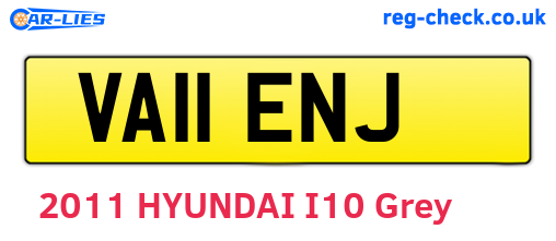 VA11ENJ are the vehicle registration plates.