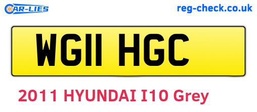 WG11HGC are the vehicle registration plates.