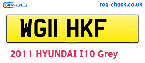 WG11HKF are the vehicle registration plates.