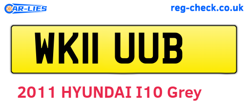 WK11UUB are the vehicle registration plates.