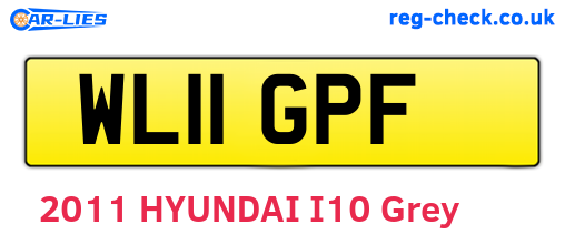 WL11GPF are the vehicle registration plates.