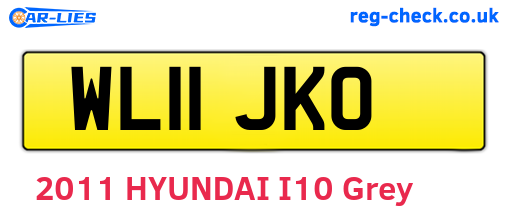WL11JKO are the vehicle registration plates.