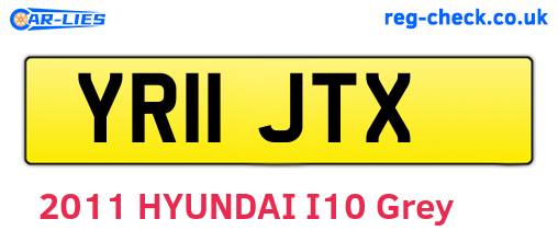 YR11JTX are the vehicle registration plates.
