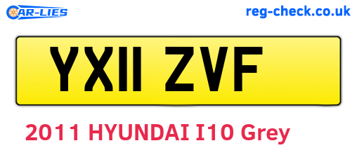 YX11ZVF are the vehicle registration plates.