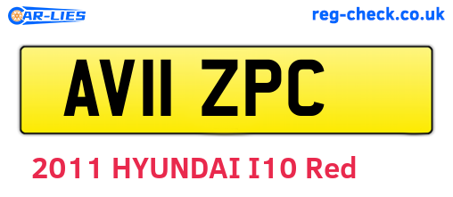 AV11ZPC are the vehicle registration plates.