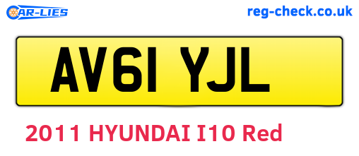 AV61YJL are the vehicle registration plates.