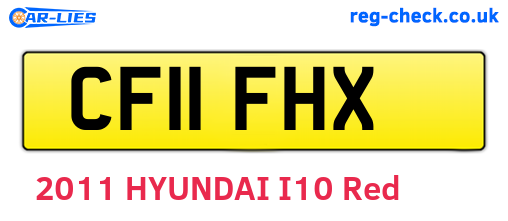 CF11FHX are the vehicle registration plates.