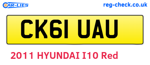 CK61UAU are the vehicle registration plates.