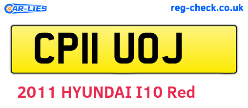 CP11UOJ are the vehicle registration plates.