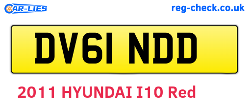 DV61NDD are the vehicle registration plates.