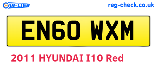 EN60WXM are the vehicle registration plates.