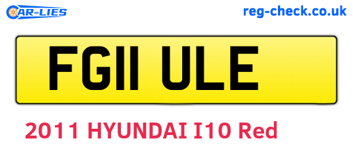 FG11ULE are the vehicle registration plates.