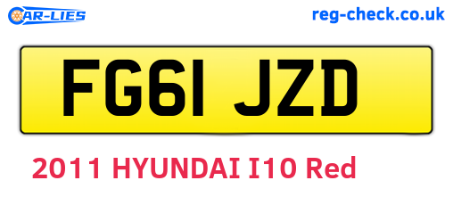 FG61JZD are the vehicle registration plates.