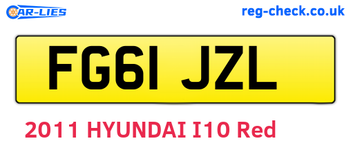 FG61JZL are the vehicle registration plates.