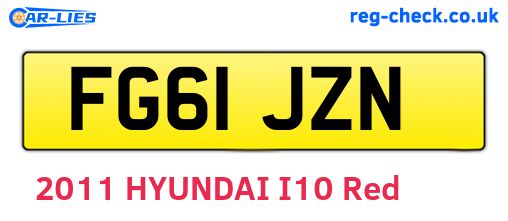 FG61JZN are the vehicle registration plates.