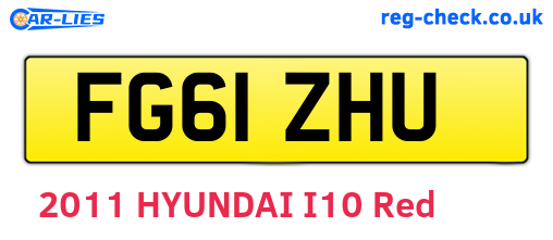 FG61ZHU are the vehicle registration plates.