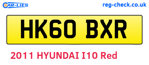 HK60BXR are the vehicle registration plates.