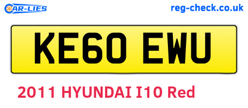 KE60EWU are the vehicle registration plates.