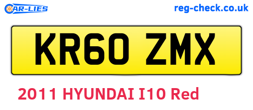KR60ZMX are the vehicle registration plates.