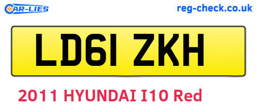 LD61ZKH are the vehicle registration plates.