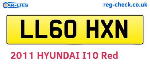 LL60HXN are the vehicle registration plates.