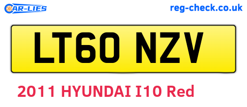 LT60NZV are the vehicle registration plates.