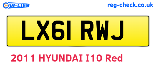 LX61RWJ are the vehicle registration plates.
