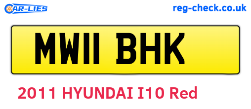 MW11BHK are the vehicle registration plates.