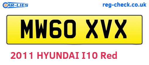 MW60XVX are the vehicle registration plates.