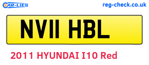 NV11HBL are the vehicle registration plates.