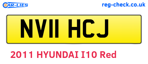 NV11HCJ are the vehicle registration plates.
