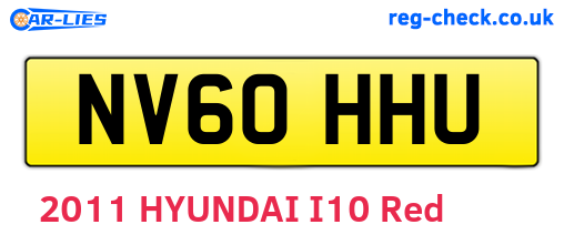 NV60HHU are the vehicle registration plates.