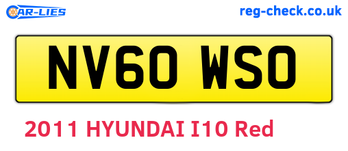 NV60WSO are the vehicle registration plates.
