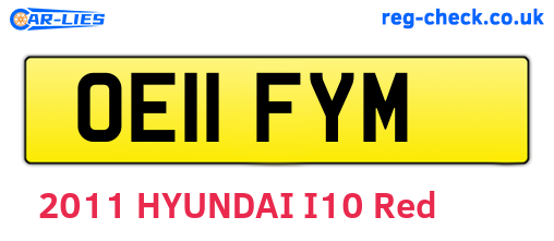 OE11FYM are the vehicle registration plates.