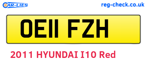 OE11FZH are the vehicle registration plates.