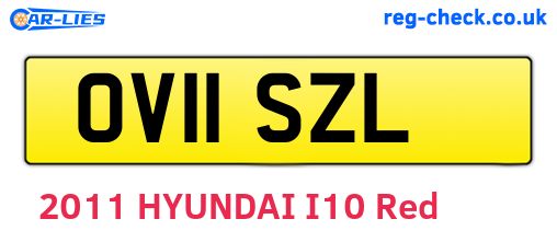 OV11SZL are the vehicle registration plates.