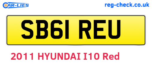 SB61REU are the vehicle registration plates.