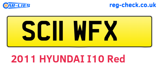 SC11WFX are the vehicle registration plates.