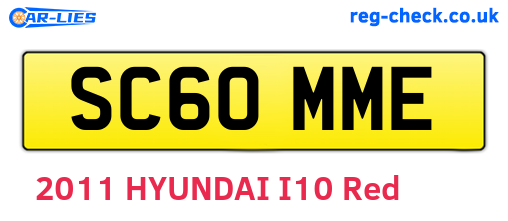 SC60MME are the vehicle registration plates.