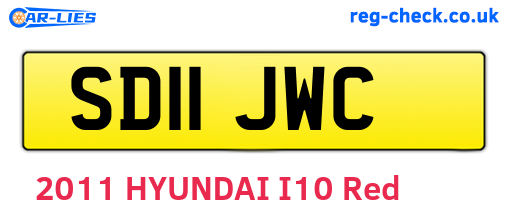 SD11JWC are the vehicle registration plates.
